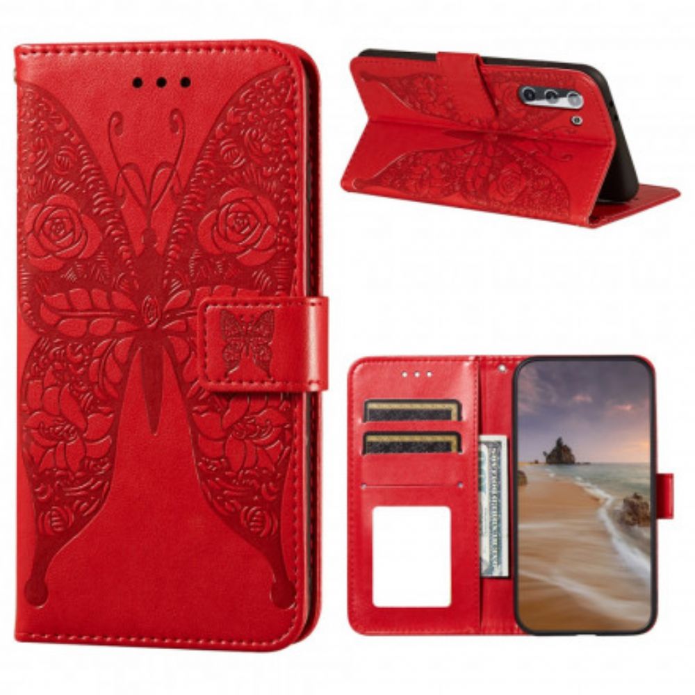 Folio-hoesje voor Samsung Galaxy S21 5G Butterfly Flower Pattern