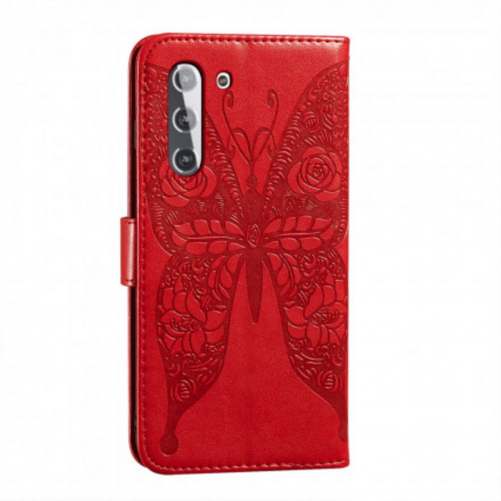 Folio-hoesje voor Samsung Galaxy S21 5G Butterfly Flower Pattern