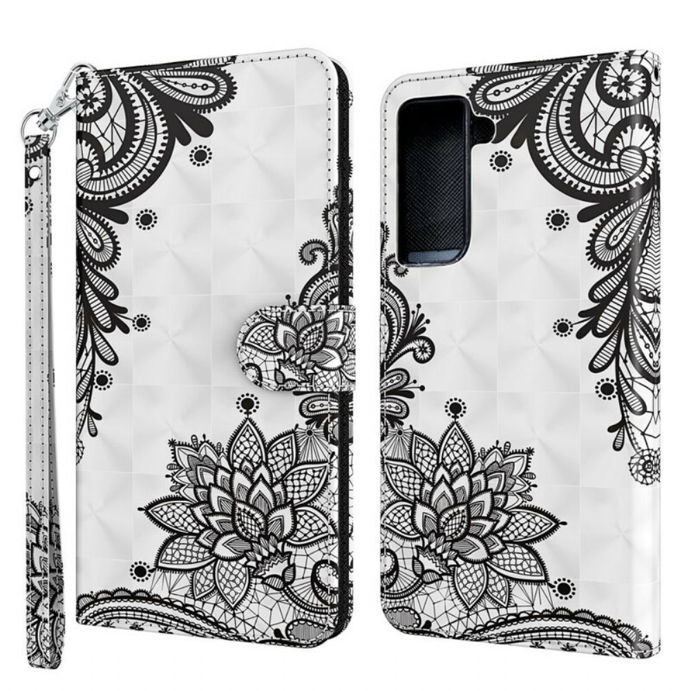 Folio-hoesje voor Samsung Galaxy S21 5G Chique Kant