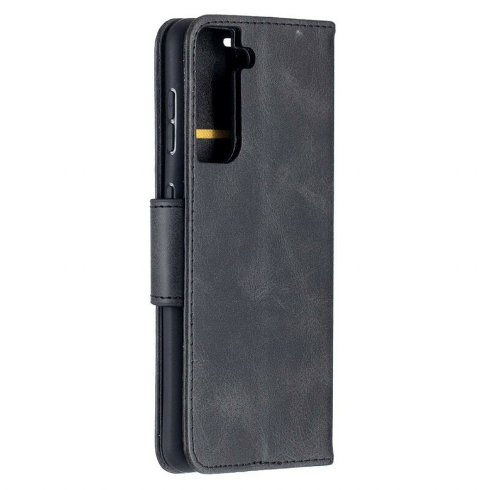 Folio-hoesje voor Samsung Galaxy S21 5G Flip Case Gladde Schuine Klep