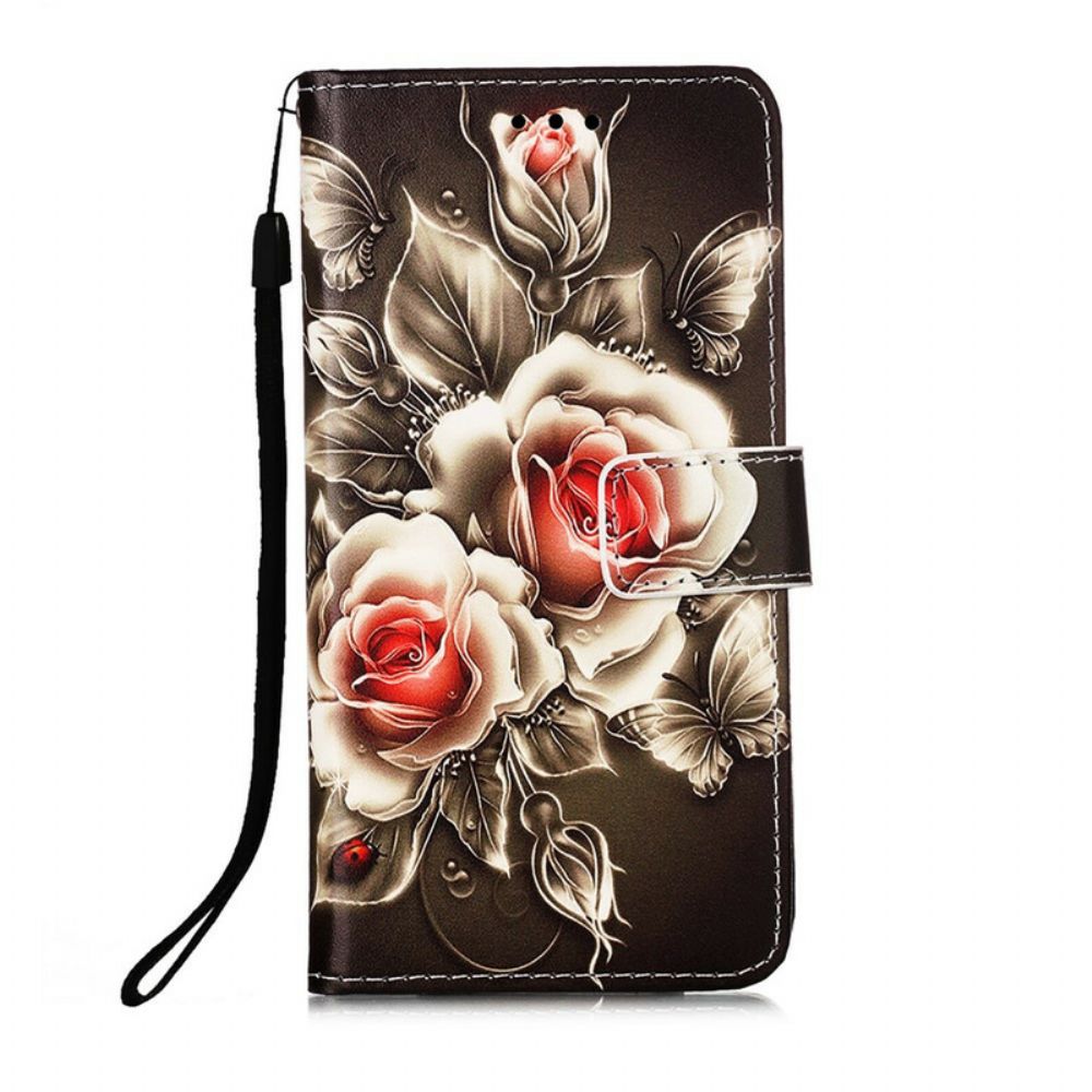 Folio-hoesje voor Samsung Galaxy S21 5G Gouden Rozen