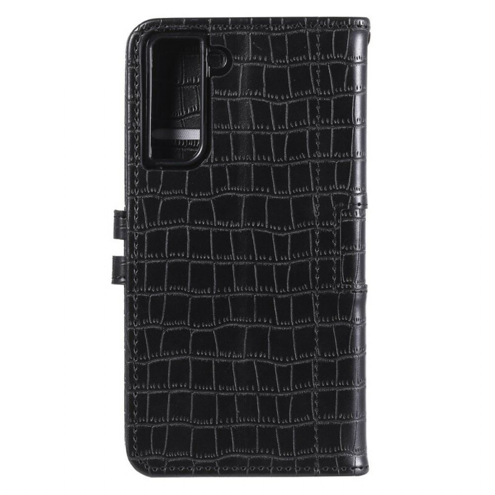 Folio-hoesje voor Samsung Galaxy S21 5G Helemaal Croc