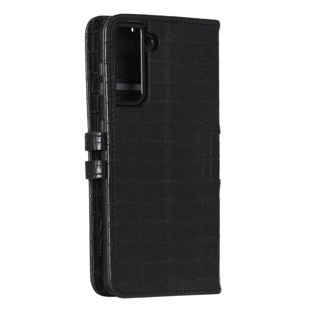 Folio-hoesje voor Samsung Galaxy S21 5G Helemaal Croc