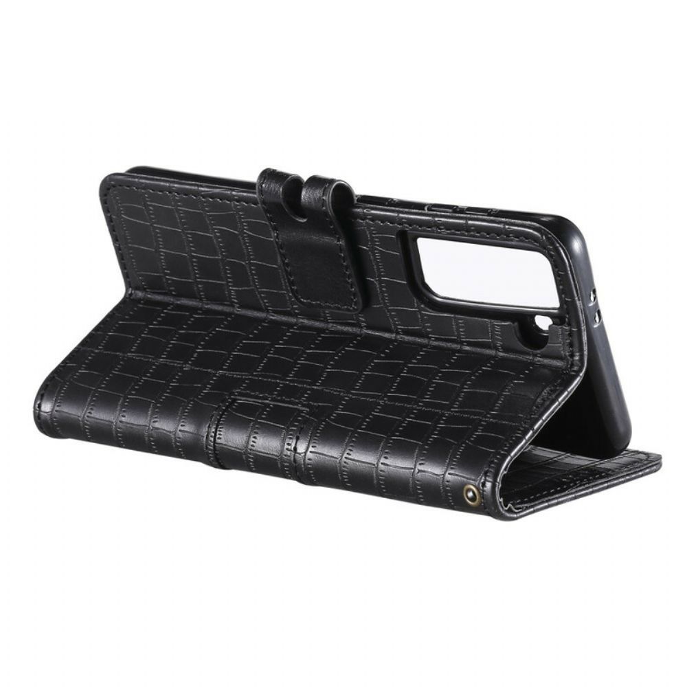 Folio-hoesje voor Samsung Galaxy S21 5G Helemaal Croc