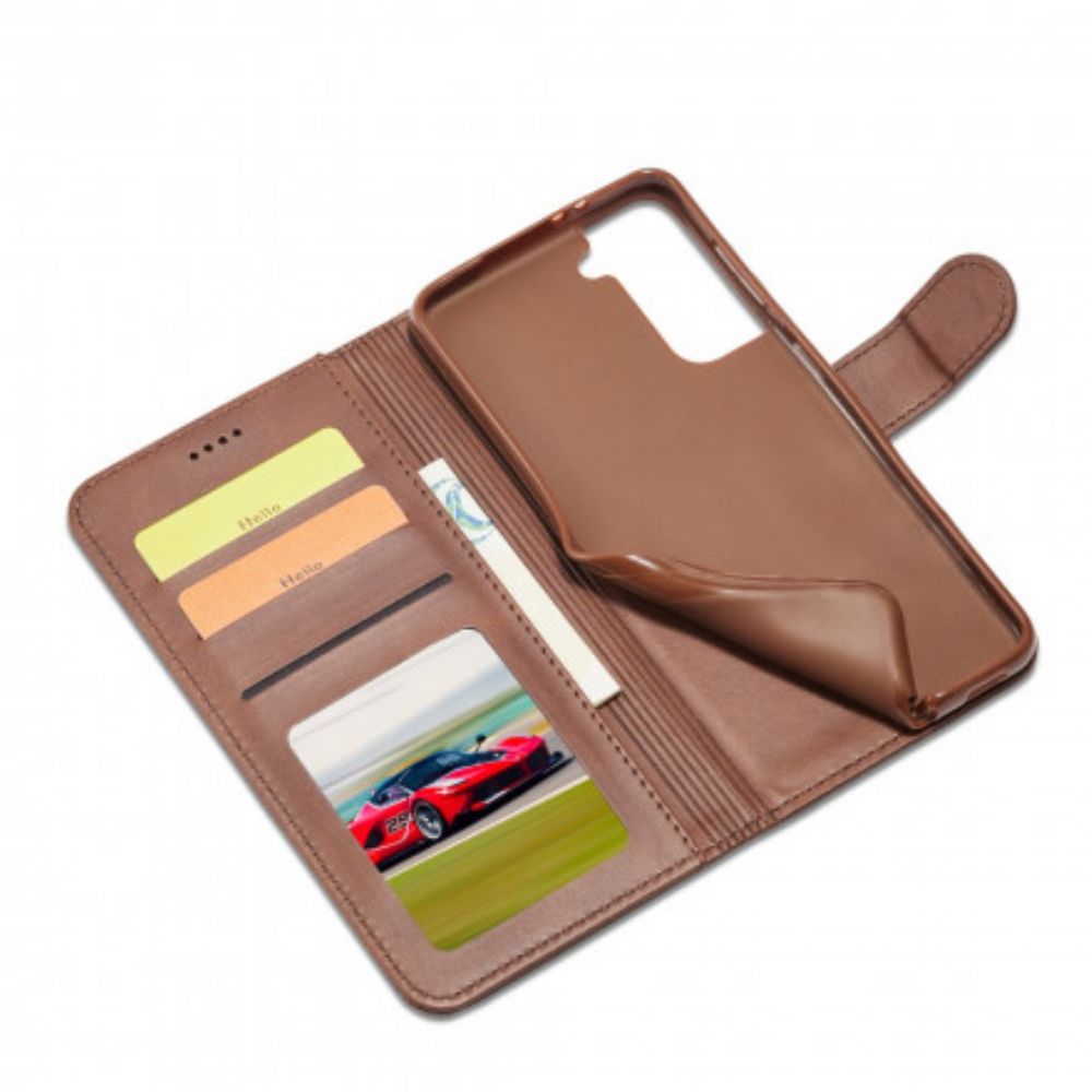 Folio-hoesje voor Samsung Galaxy S21 5G Lc.imeeke Leereffect