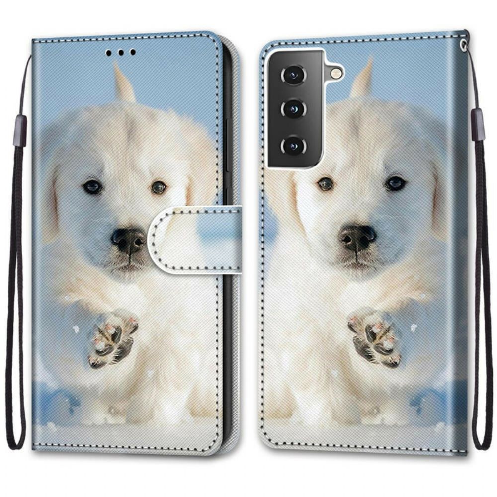 Folio-hoesje voor Samsung Galaxy S21 5G Leuke Hond