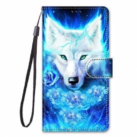 Folio-hoesje voor Samsung Galaxy S21 5G Magische Wolf