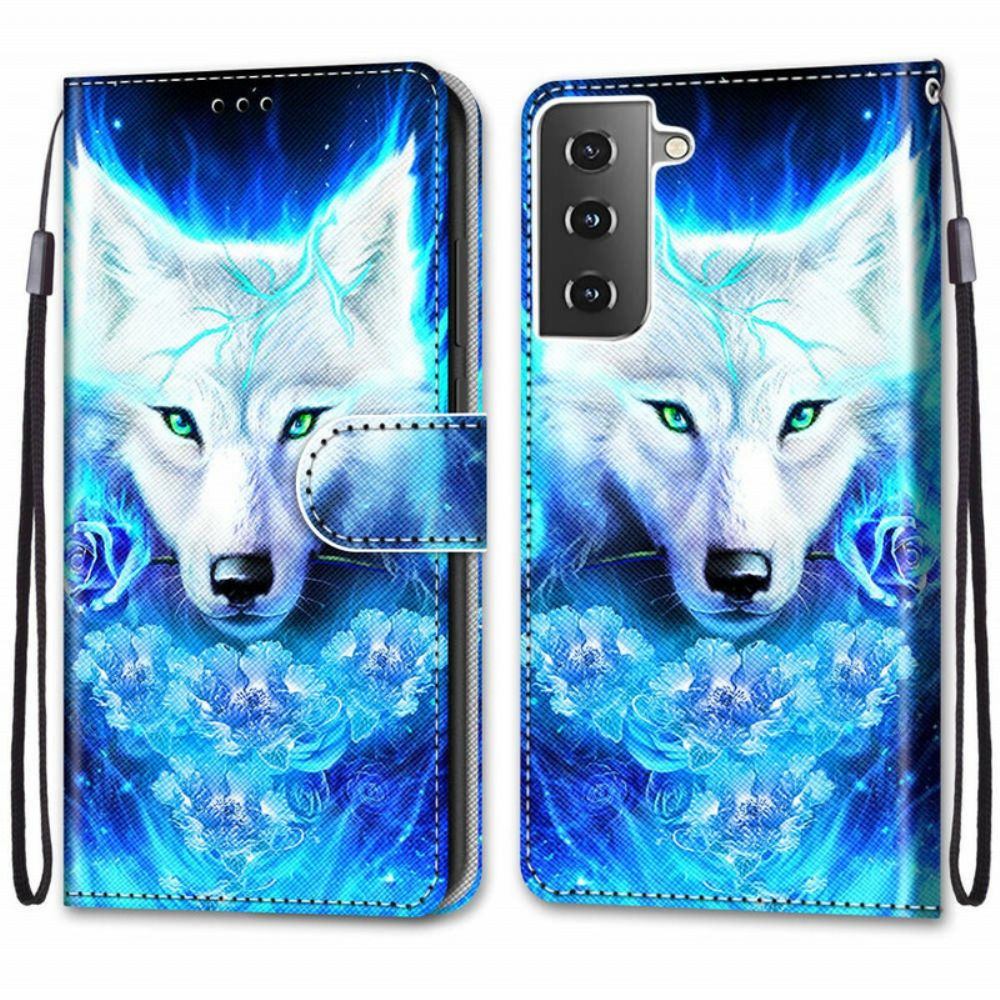 Folio-hoesje voor Samsung Galaxy S21 5G Magische Wolf