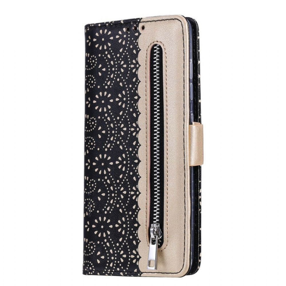 Folio-hoesje voor Samsung Galaxy S21 5G Met Ketting Coin Purse Met Veters