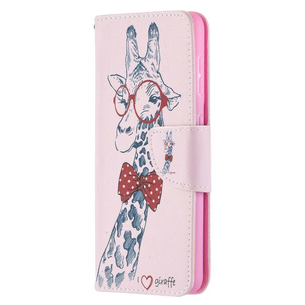 Folio-hoesje voor Samsung Galaxy S21 5G Nerdy Giraf