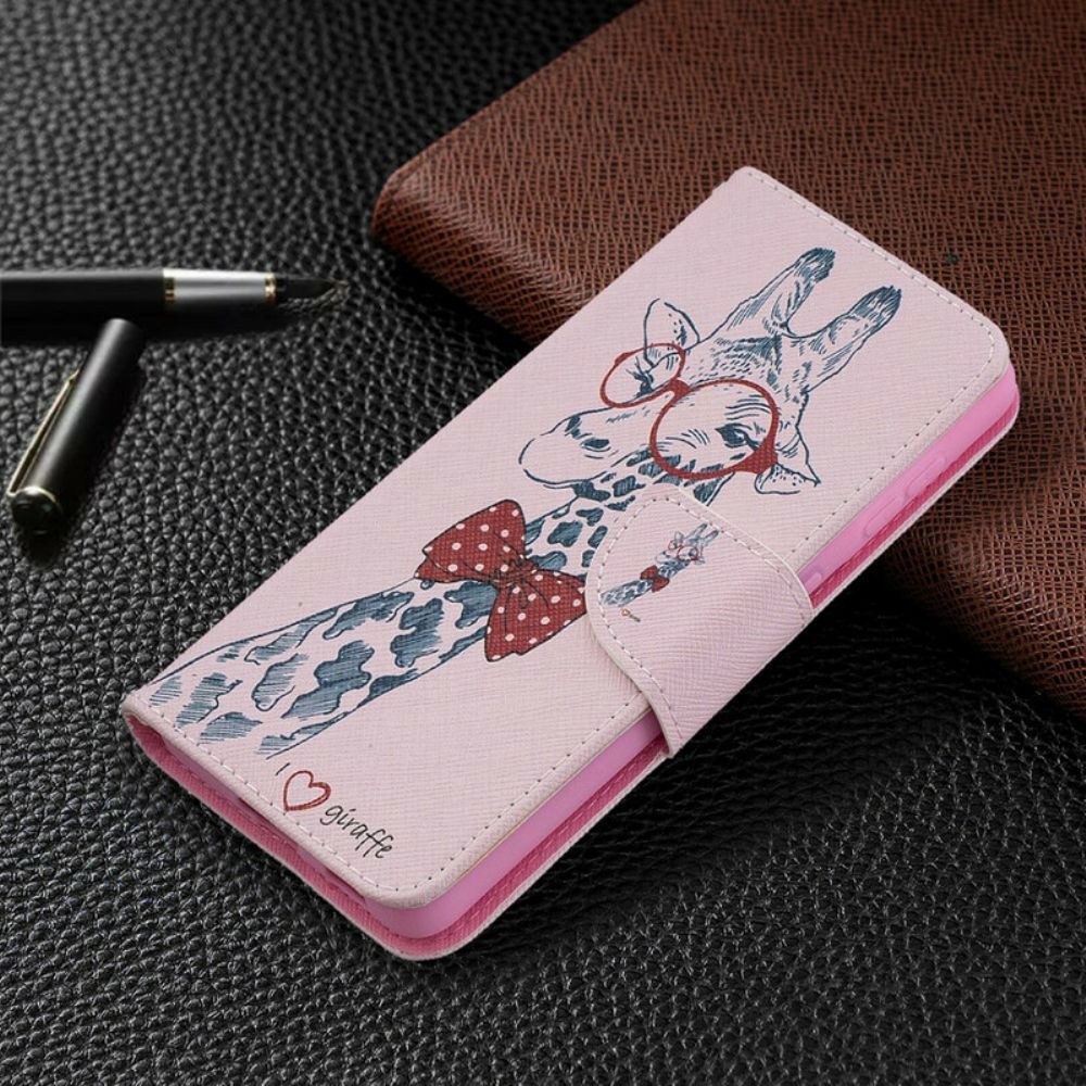 Folio-hoesje voor Samsung Galaxy S21 5G Nerdy Giraf