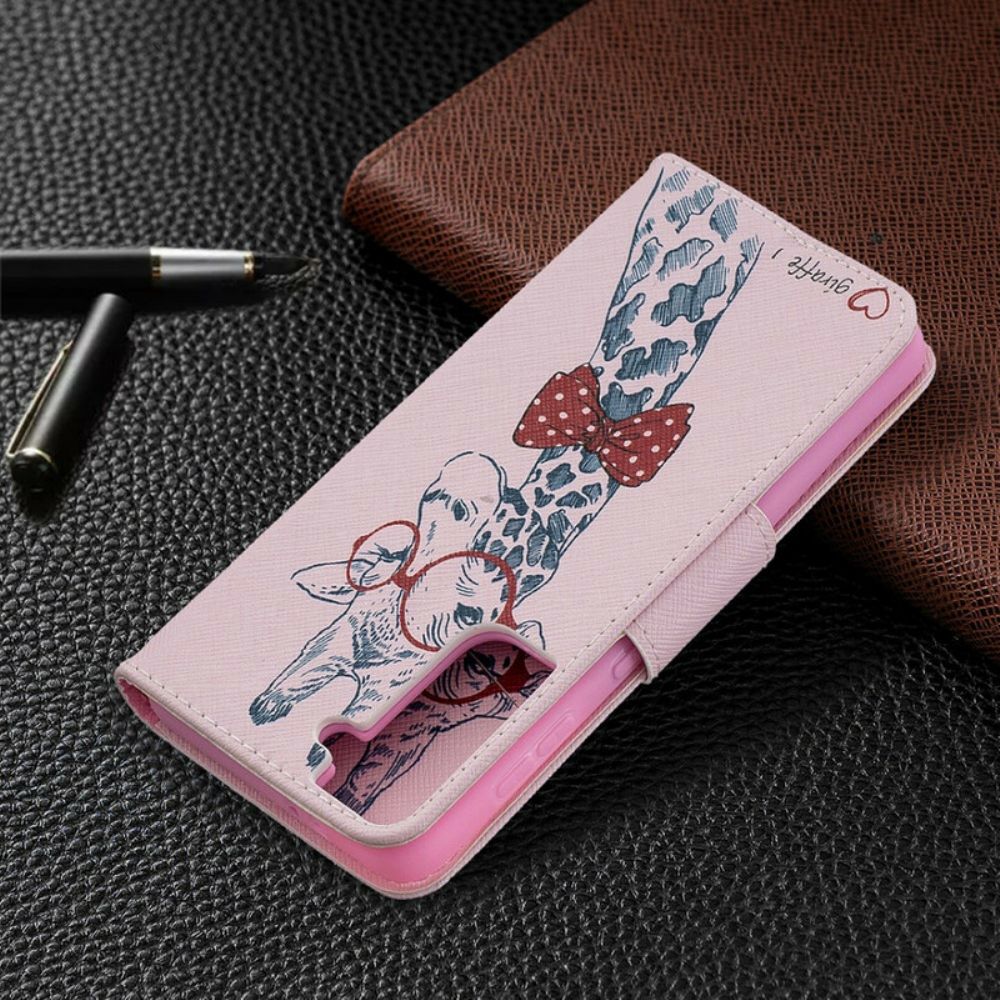 Folio-hoesje voor Samsung Galaxy S21 5G Nerdy Giraf