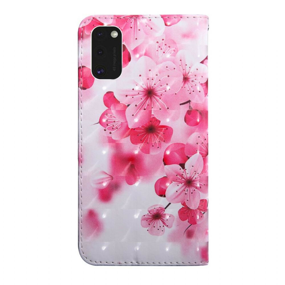 Folio-hoesje voor Samsung Galaxy S21 5G Roze Bloemen