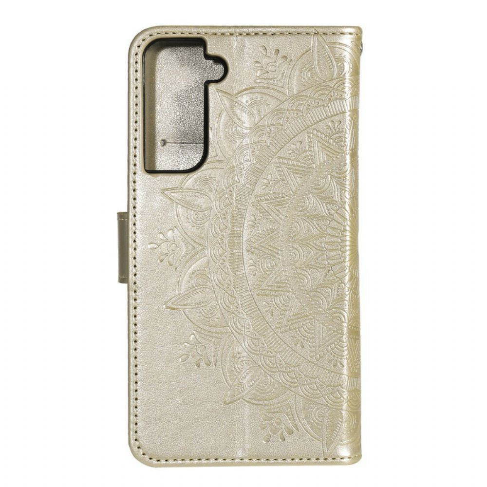 Folio-hoesje voor Samsung Galaxy S21 5G Zon Mandala