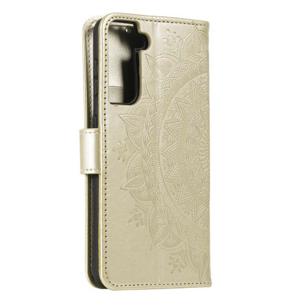 Folio-hoesje voor Samsung Galaxy S21 5G Zon Mandala