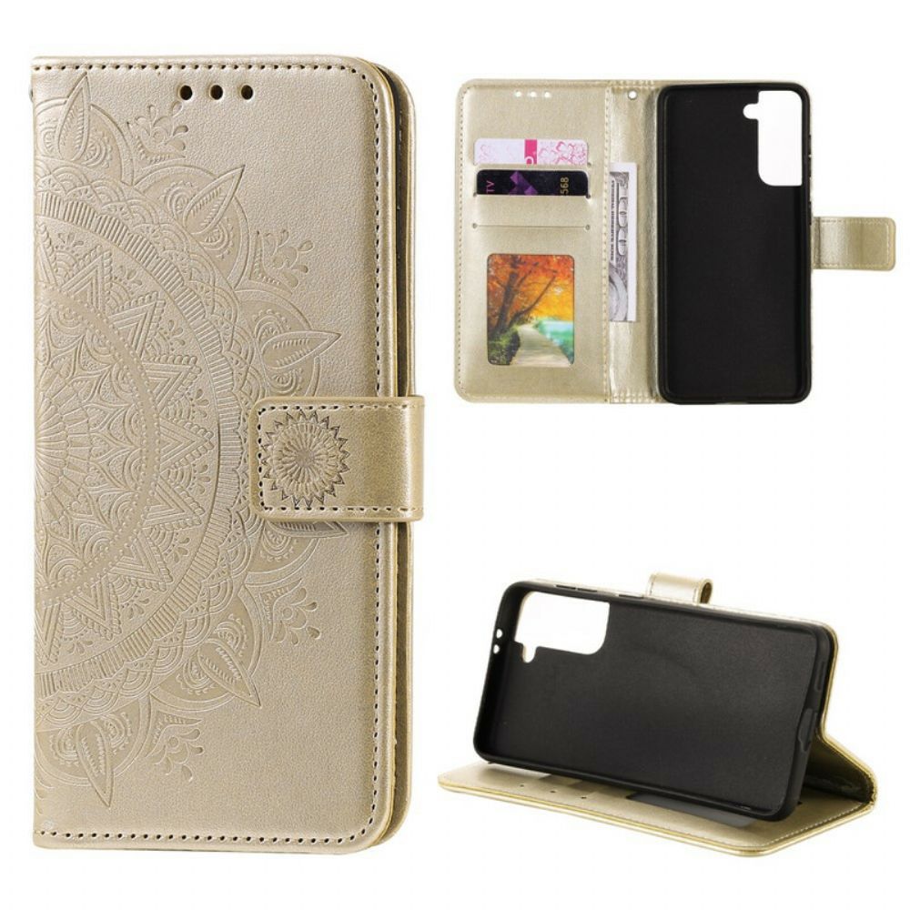 Folio-hoesje voor Samsung Galaxy S21 5G Zon Mandala