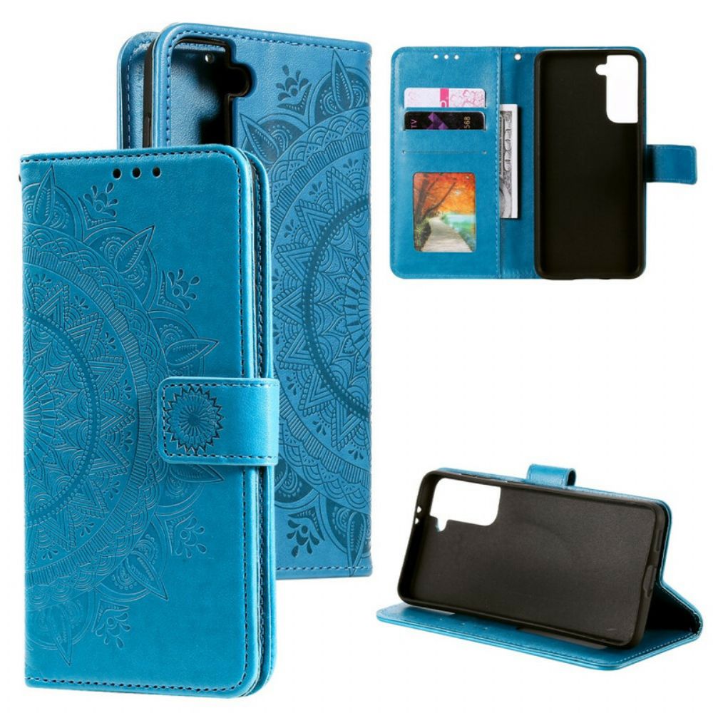 Folio-hoesje voor Samsung Galaxy S21 5G Zon Mandala