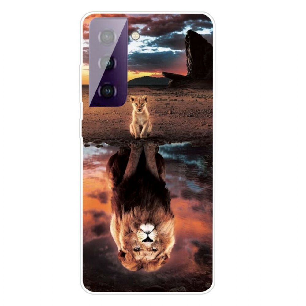 Hoesje voor Samsung Galaxy S21 5G Droom Leeuwenwelp