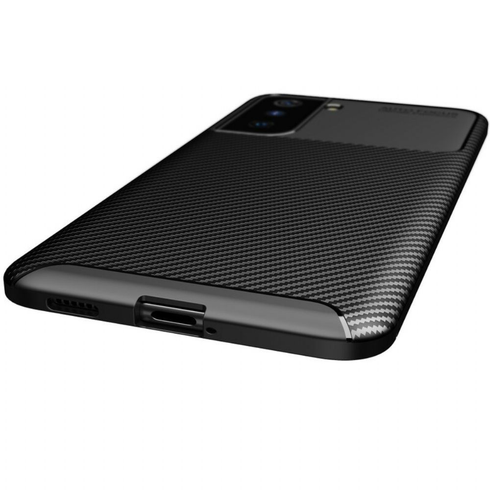 Hoesje voor Samsung Galaxy S21 5G Flexibele Koolstofvezeltextuur