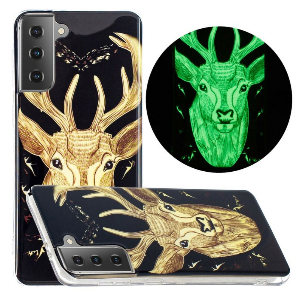 Hoesje voor Samsung Galaxy S21 5G Fluorescerend Majestueus Hert