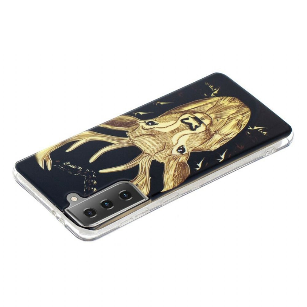 Hoesje voor Samsung Galaxy S21 5G Fluorescerend Majestueus Hert