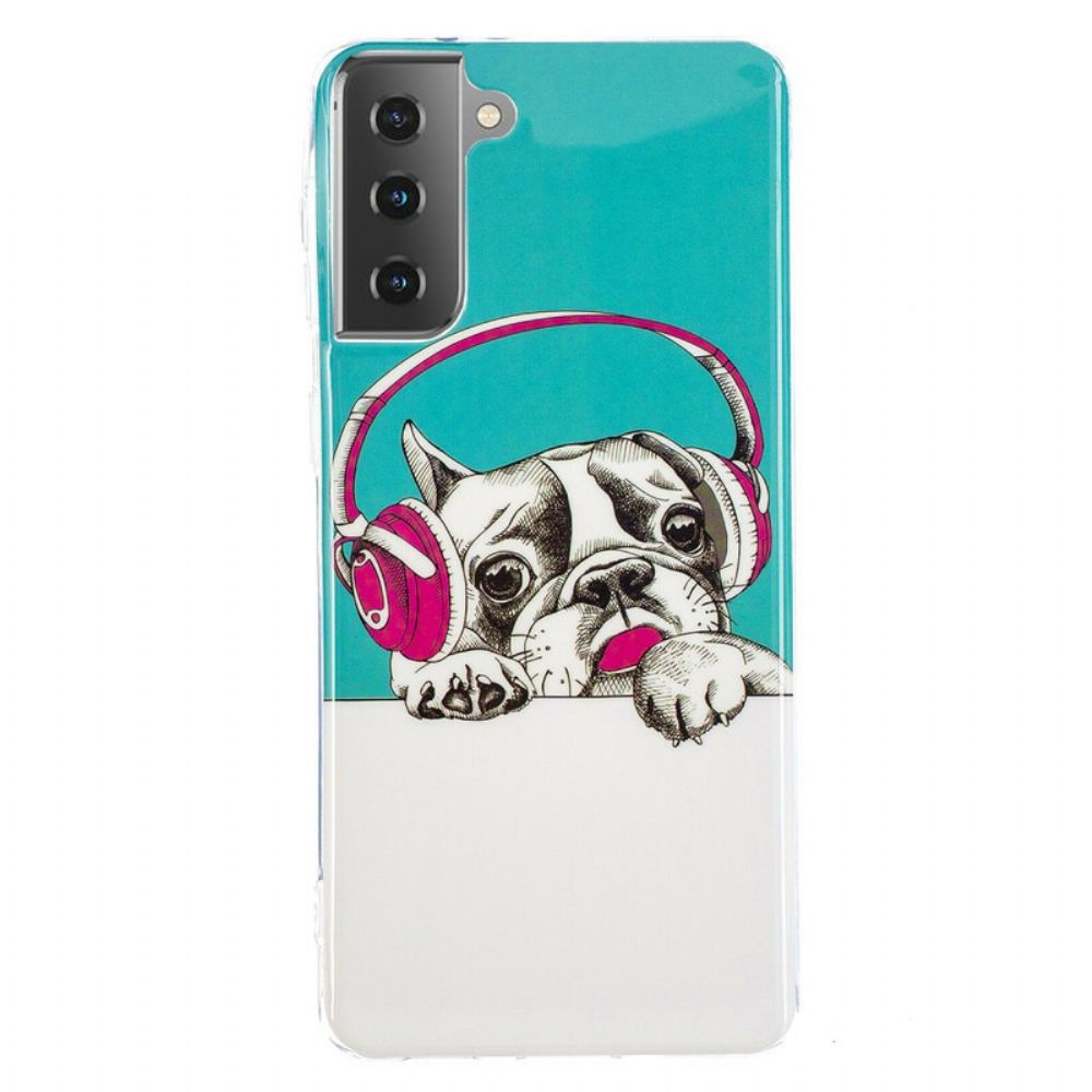 Hoesje voor Samsung Galaxy S21 5G Fluorescerende Hond