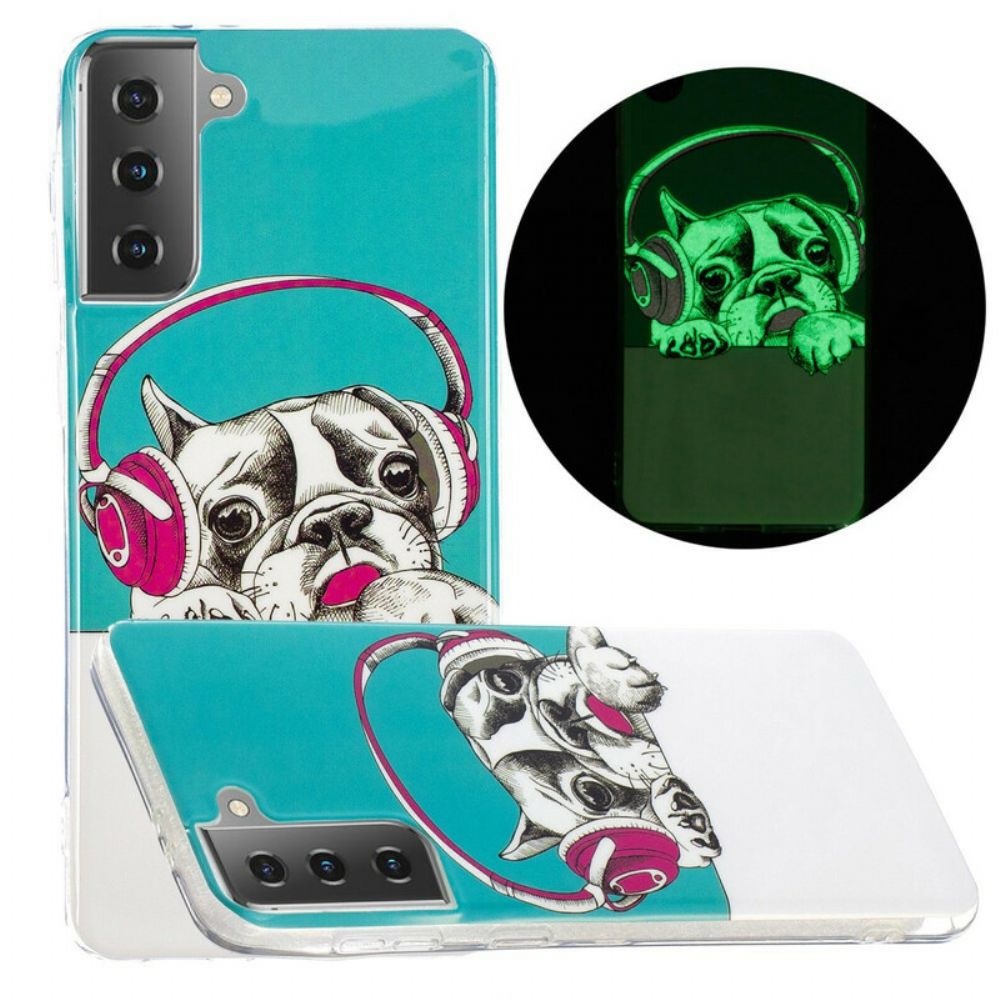 Hoesje voor Samsung Galaxy S21 5G Fluorescerende Hond