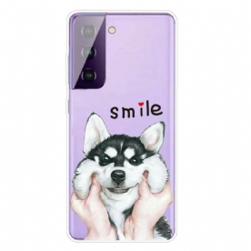 Hoesje voor Samsung Galaxy S21 5G Glimlach Hond