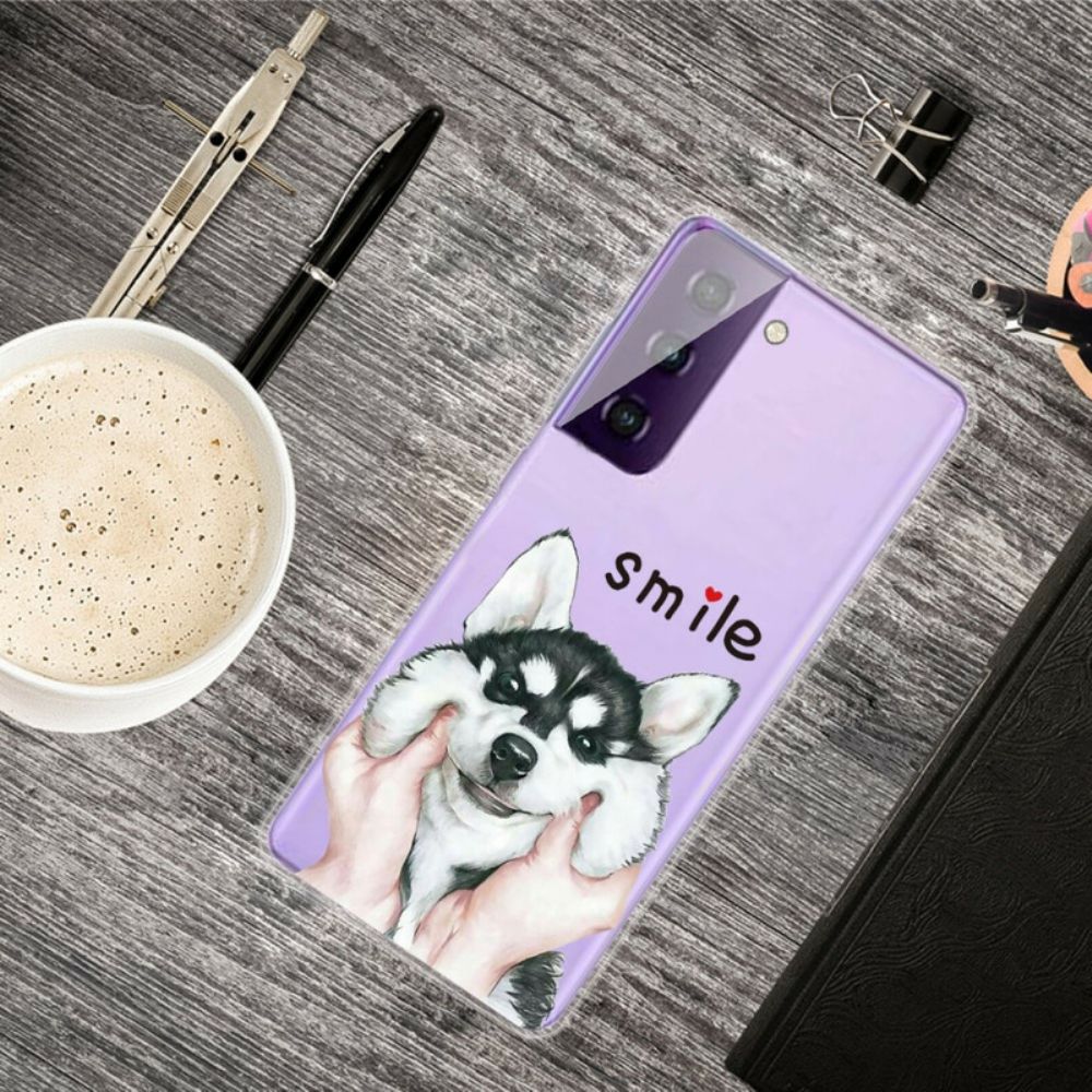 Hoesje voor Samsung Galaxy S21 5G Glimlach Hond