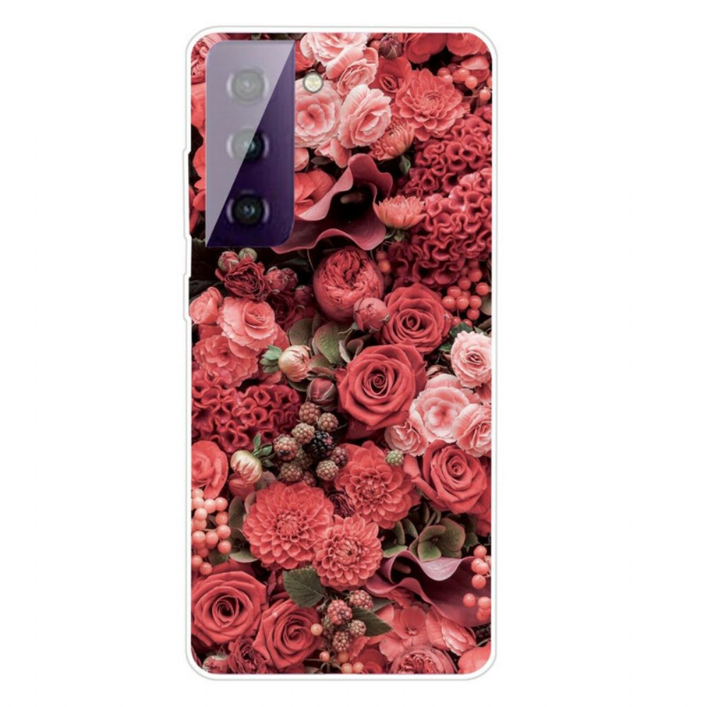 Hoesje voor Samsung Galaxy S21 5G Intense Bloemen