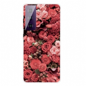 Hoesje voor Samsung Galaxy S21 5G Intense Bloemen