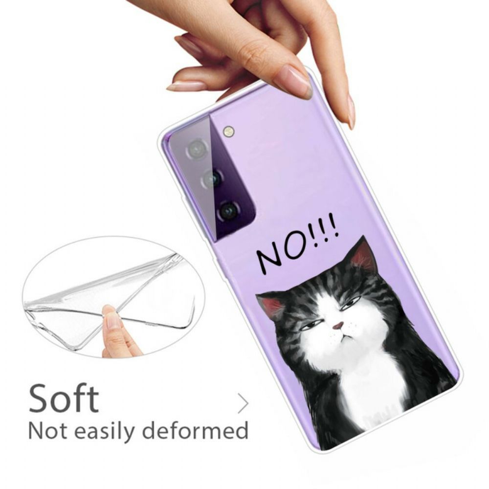 Hoesje voor Samsung Galaxy S21 5G De Kat Die Nee Zegt