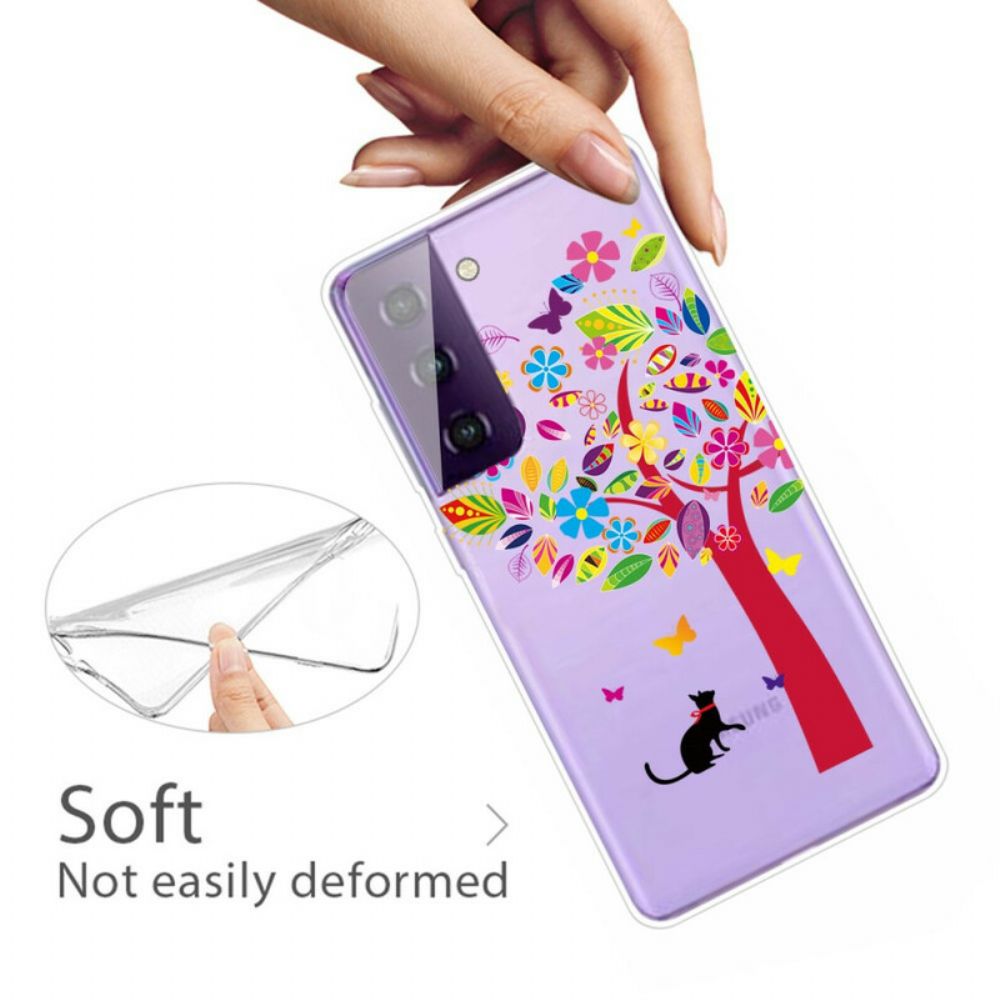 Hoesje voor Samsung Galaxy S21 5G Kat Onder De Boom