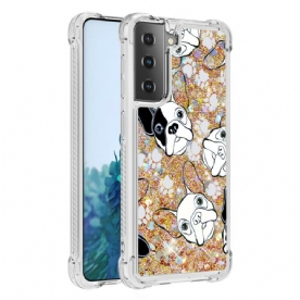 Hoesje voor Samsung Galaxy S21 5G Meneer Glitterhond