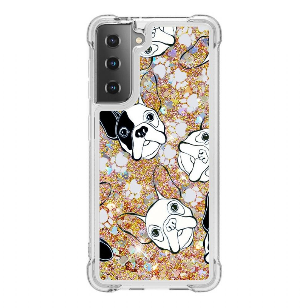 Hoesje voor Samsung Galaxy S21 5G Meneer Glitterhond