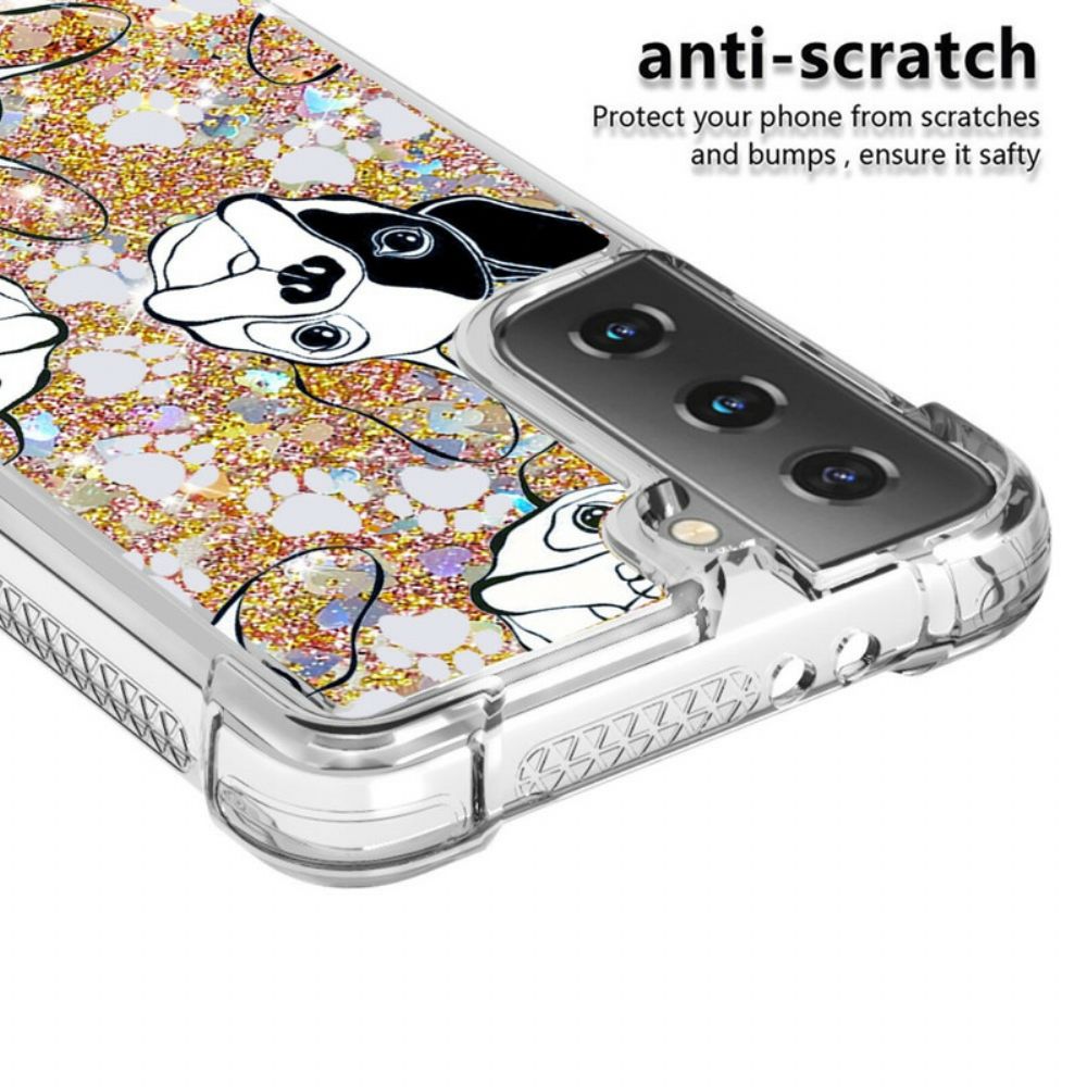 Hoesje voor Samsung Galaxy S21 5G Meneer Glitterhond