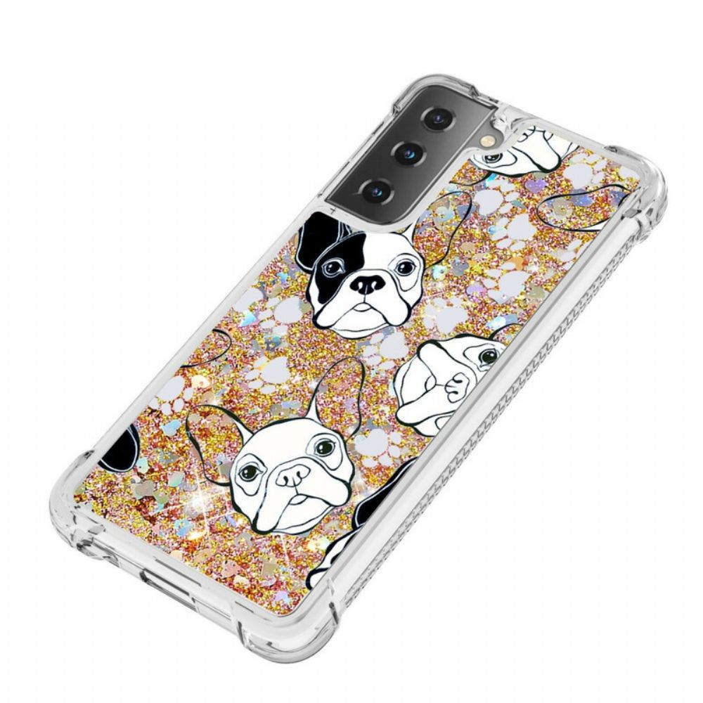 Hoesje voor Samsung Galaxy S21 5G Meneer Glitterhond