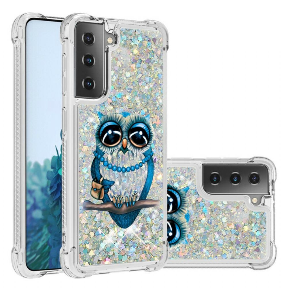 Hoesje voor Samsung Galaxy S21 5G Miss Glitteruil