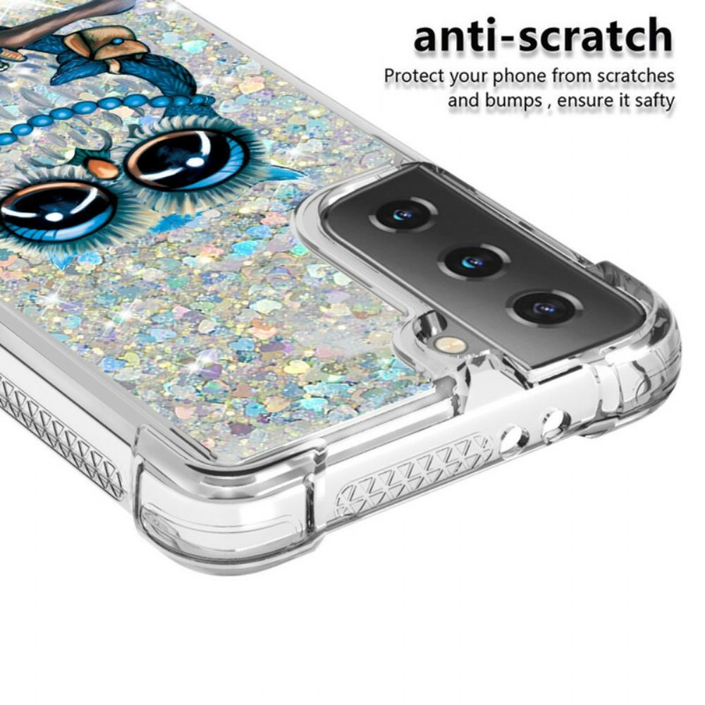 Hoesje voor Samsung Galaxy S21 5G Miss Glitteruil