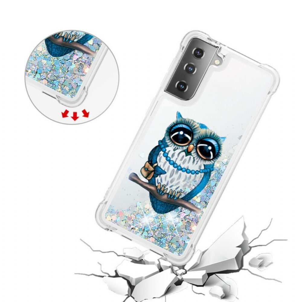 Hoesje voor Samsung Galaxy S21 5G Miss Glitteruil