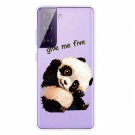 Hoesje voor Samsung Galaxy S21 5G Panda Geef Me Vijf