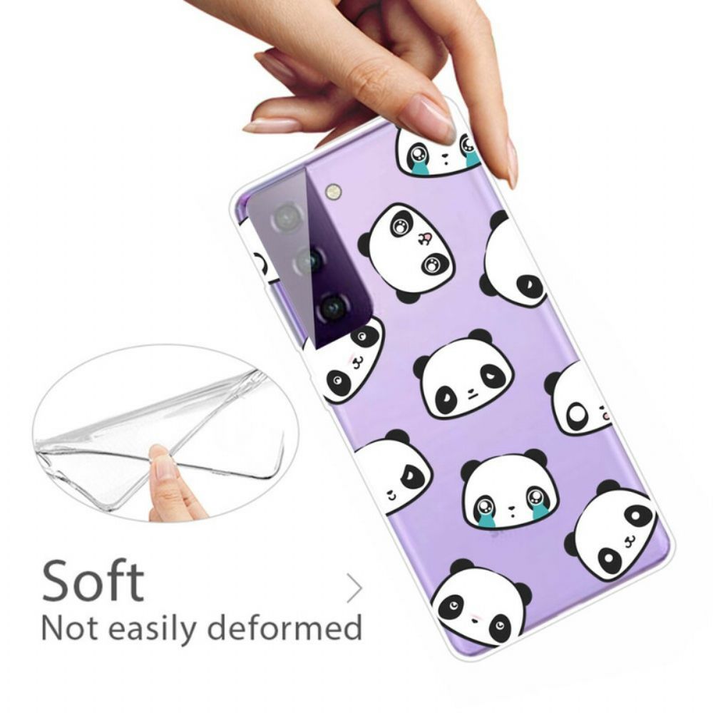 Hoesje voor Samsung Galaxy S21 5G Sentimentele Panda's