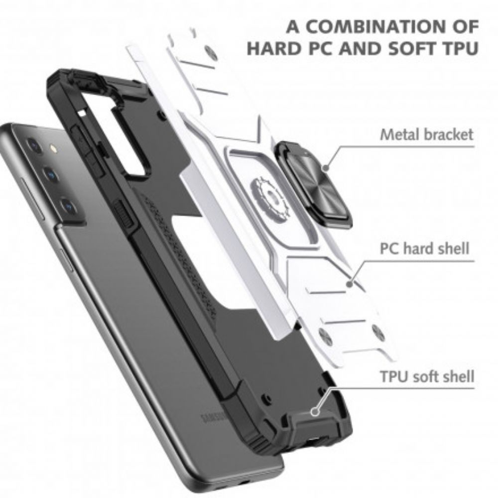 Hoesje voor Samsung Galaxy S21 5G Sterke Afneembare Ring