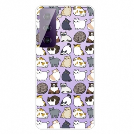 Hoesje voor Samsung Galaxy S21 5G Top Katten