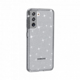 Hoesje voor Samsung Galaxy S21 5G Transparante Pailletten