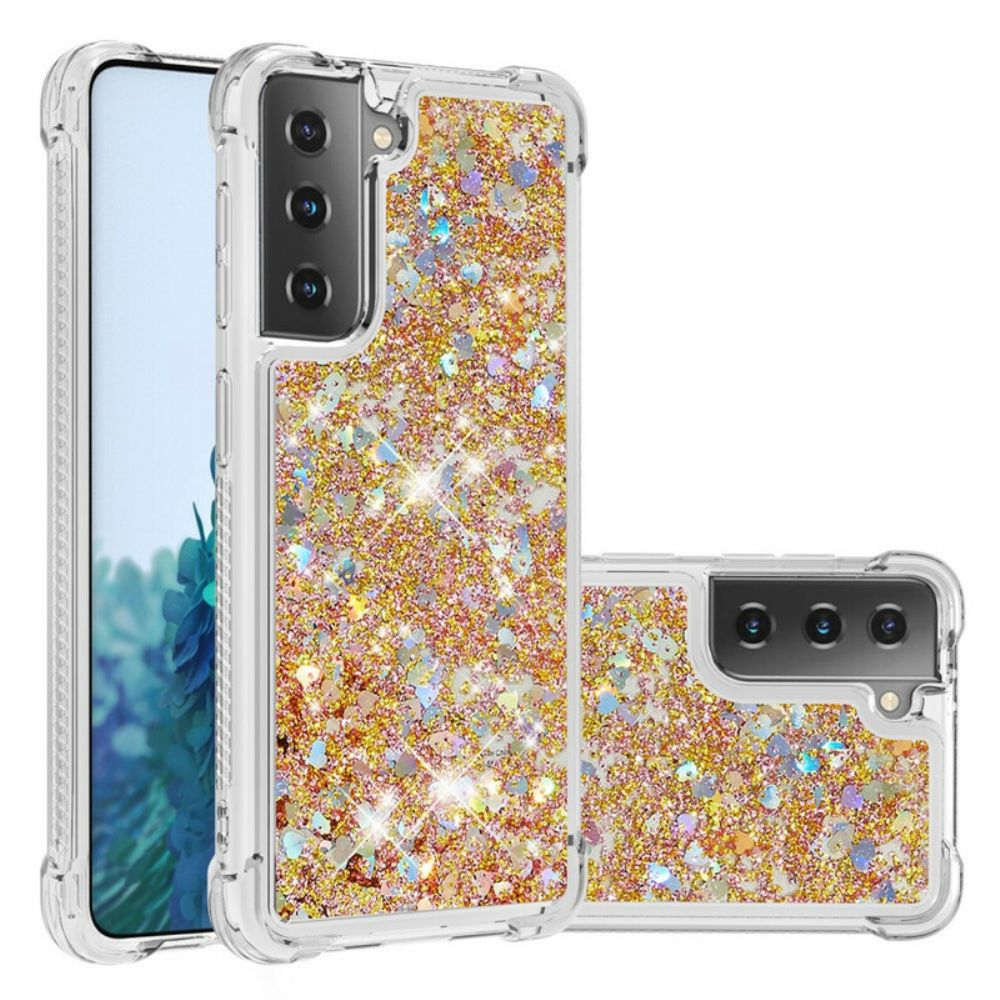 Hoesje voor Samsung Galaxy S21 5G Verlangen Glitter