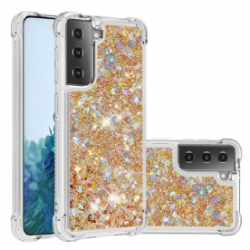 Hoesje voor Samsung Galaxy S21 5G Verlangen Glitter