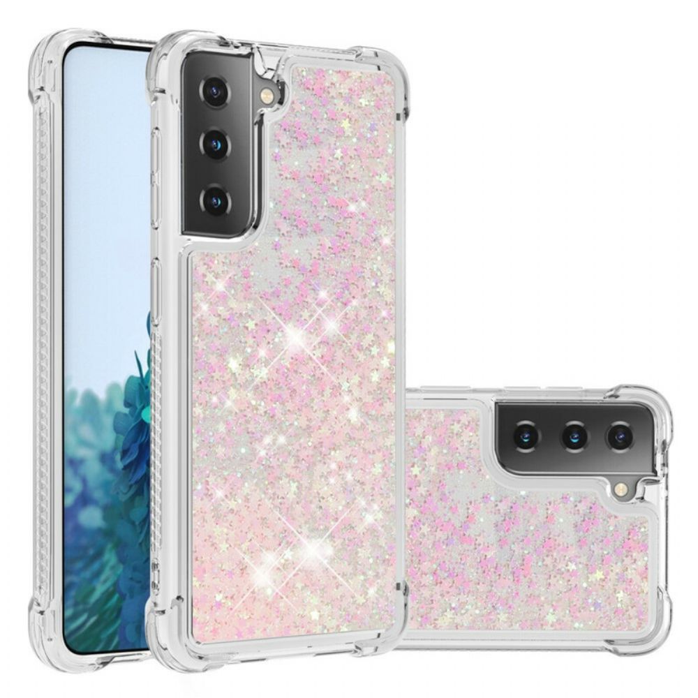 Hoesje voor Samsung Galaxy S21 5G Verlangen Glitter