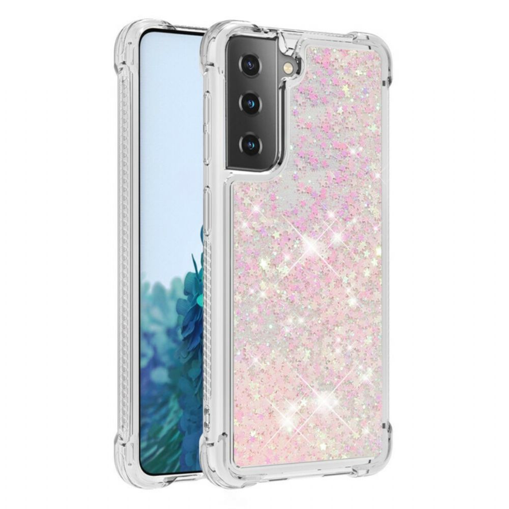 Hoesje voor Samsung Galaxy S21 5G Verlangen Glitter