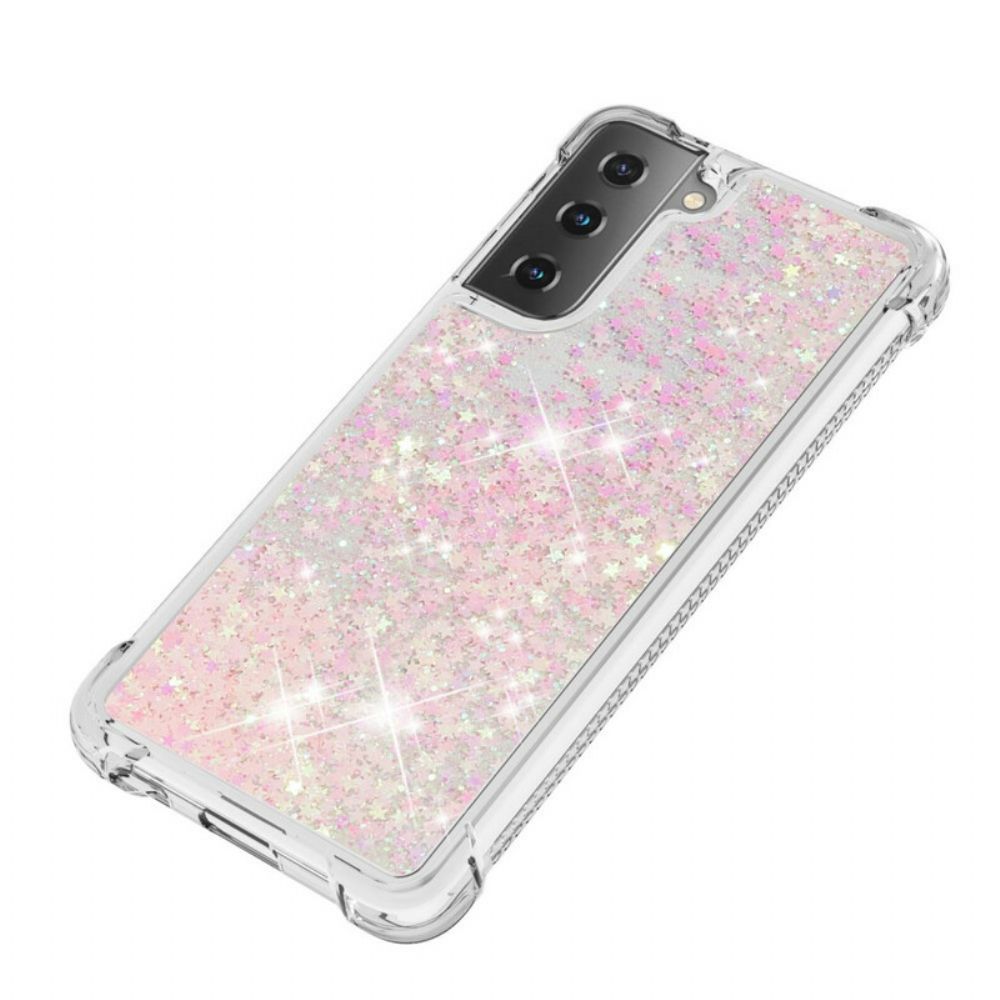 Hoesje voor Samsung Galaxy S21 5G Verlangen Glitter